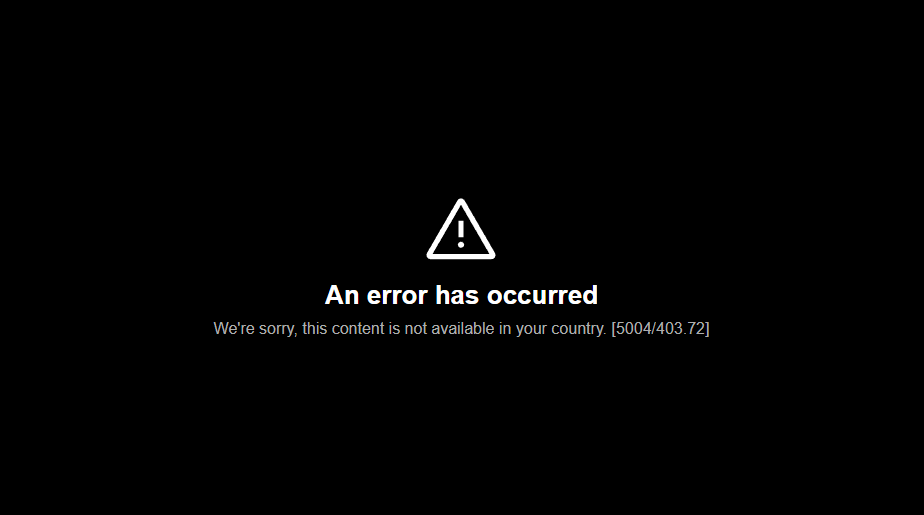 CTV blocked message when accessing outside Canada