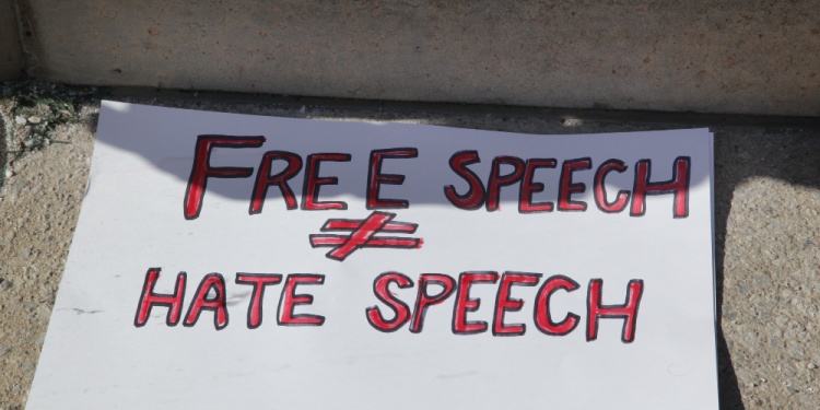 Free speech and hate speech.