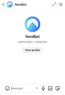 nordbot message instagram