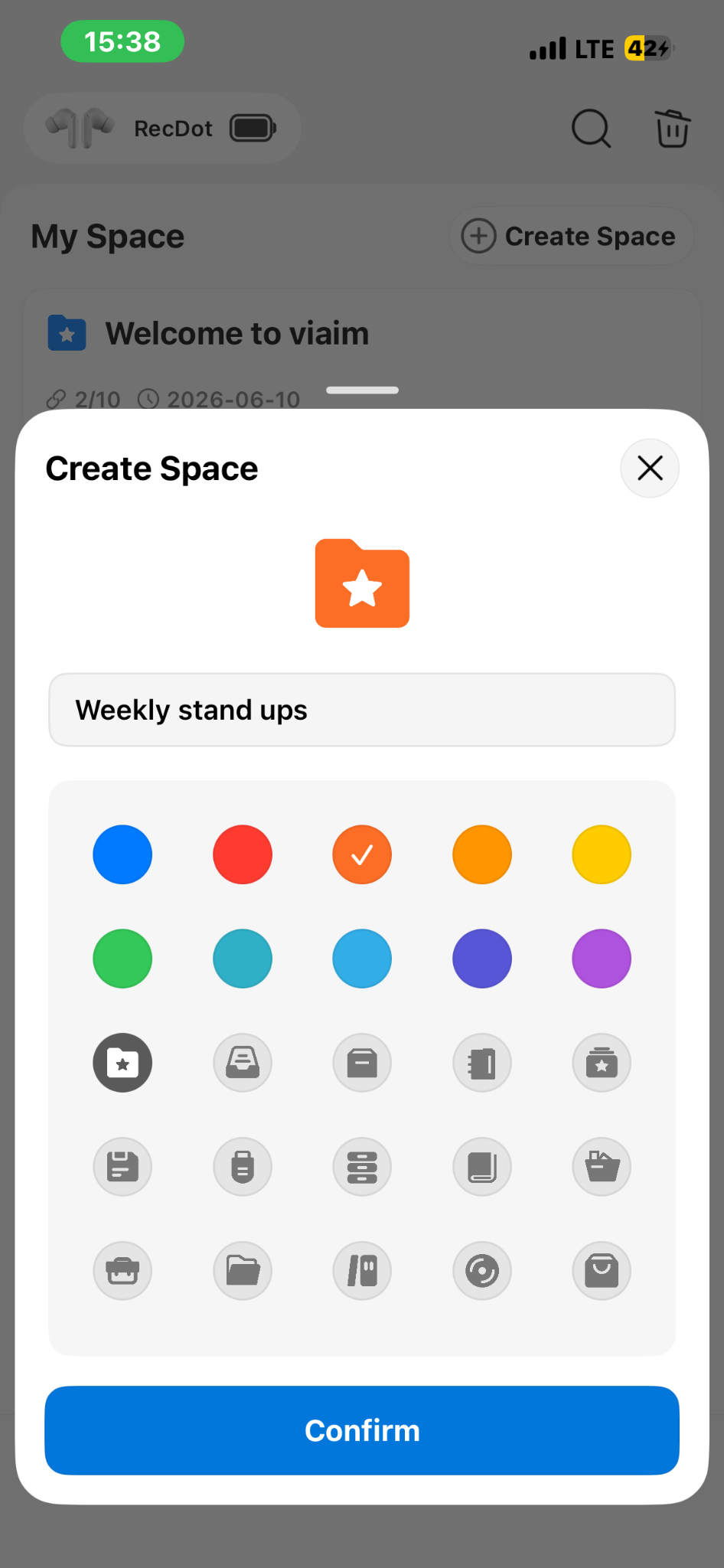 viaim recdot spaces