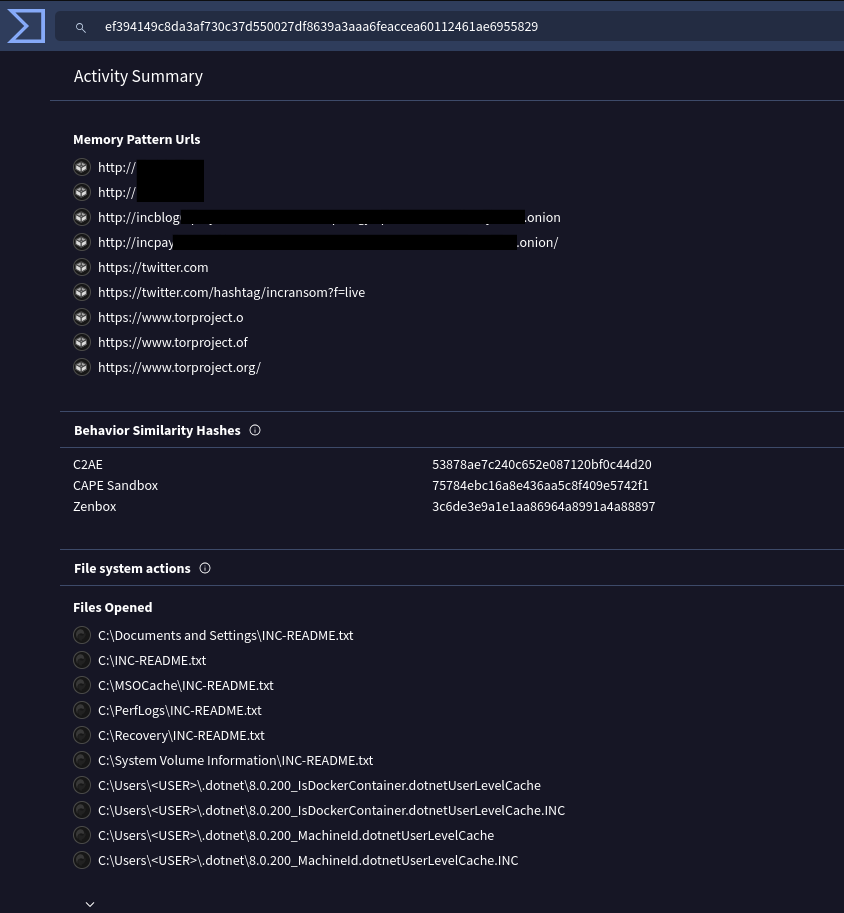 virustotal behaviour analysis
