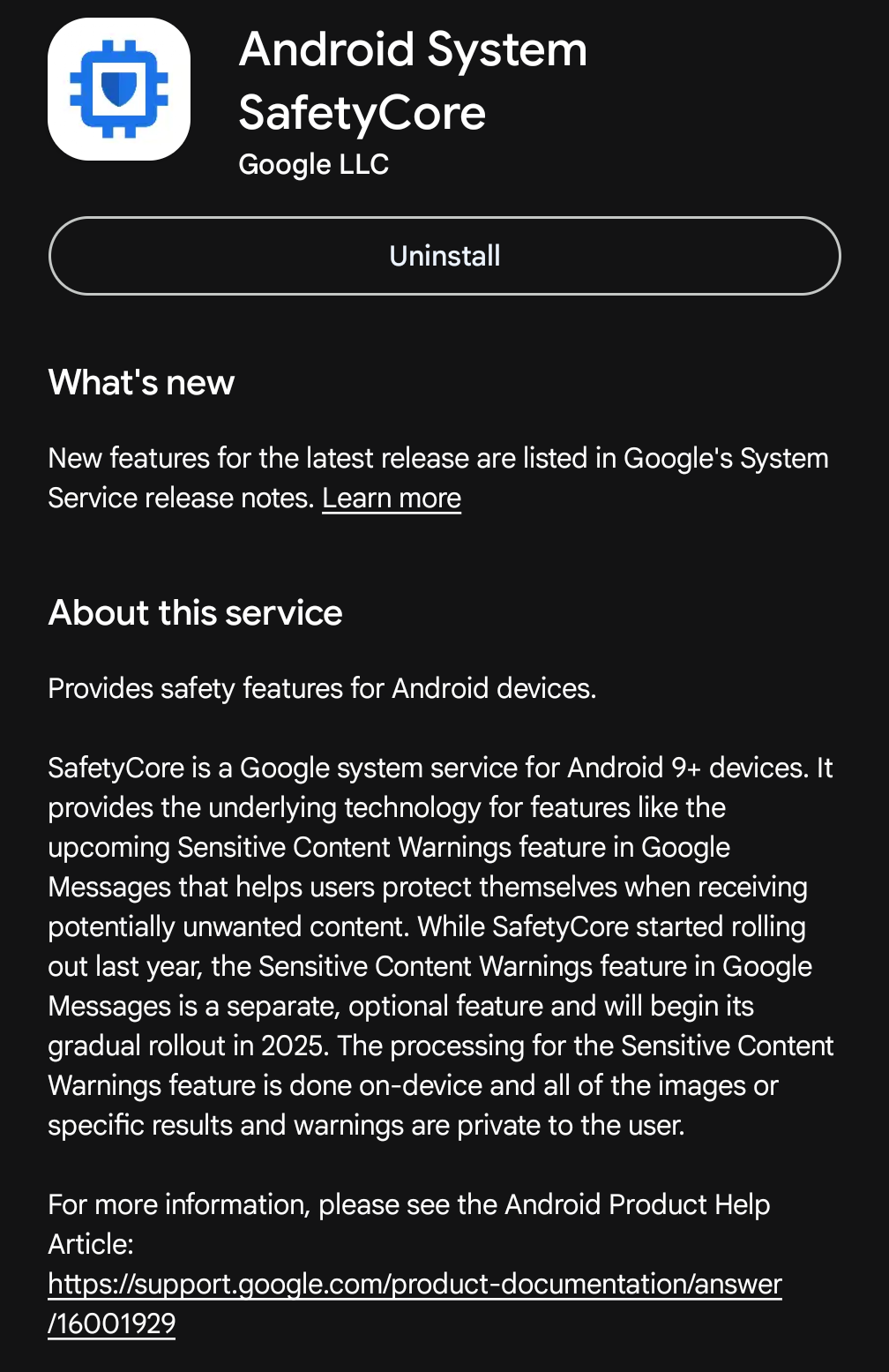 Android System Safety Core