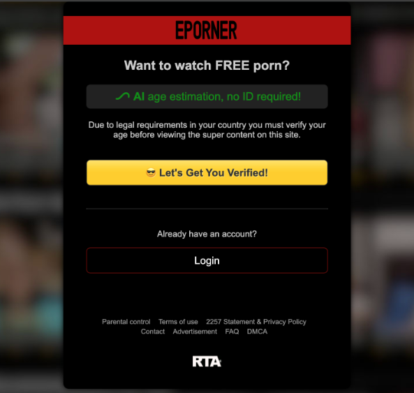 eporner age verification screen