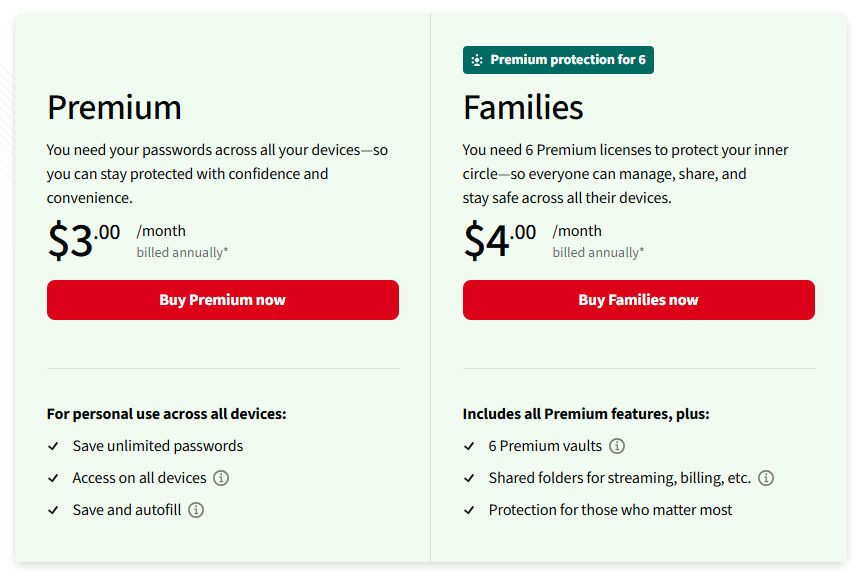 LastPass pricing August 2026