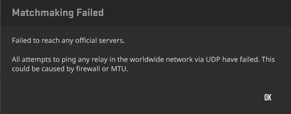 nordvpn cs2 error