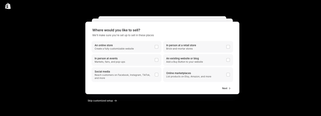 shopify questionaire