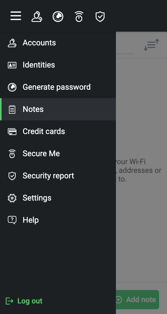 total password storing notes 1