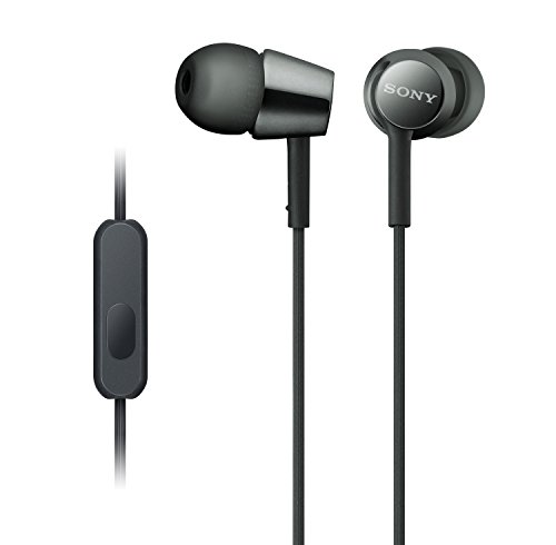 Large image for amazon product "Sony MDREX155AP in-Ear Earbud Headphones with mic for Phone Call, Black"