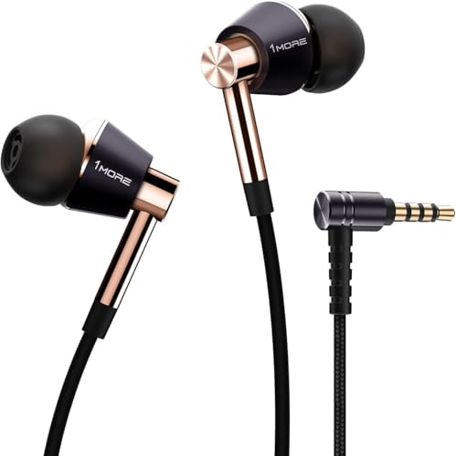 Large image for amazon product "1MORE Triple Driver in-Ear Earphones Hi-Res Headphones with High Resolution, Bass Driven Sound, MEMS Mic, in-Line Remote, High Fidelity for Smartp…"