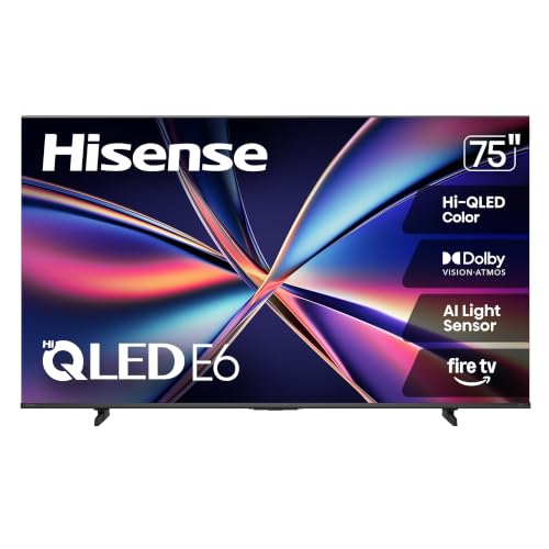 Large image for amazon product "Hisense 75" E6 Cinema Series QLED 4K UHD Smart Fire TV"