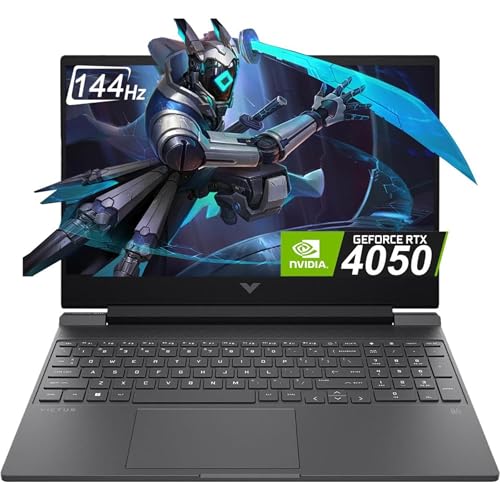 Large image for amazon product "HP Victus 15.6 inch FHD 144Hz Gaming Laptop Intel Core i5-13420H NVIDIA GeForce RTX 4050 6GB - 16GB DDR4 512GB SSD Mica Silver (2024)"
