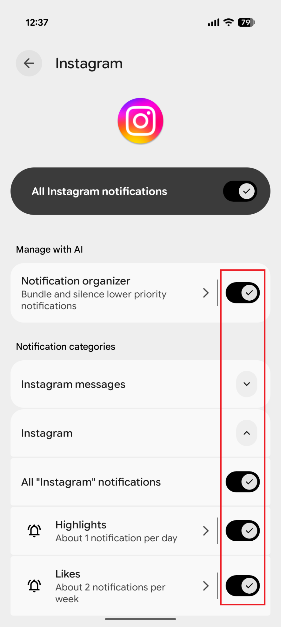 android app turnoff unwanted notifications