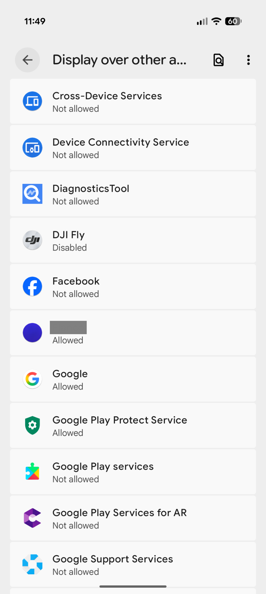android settings apps with permission