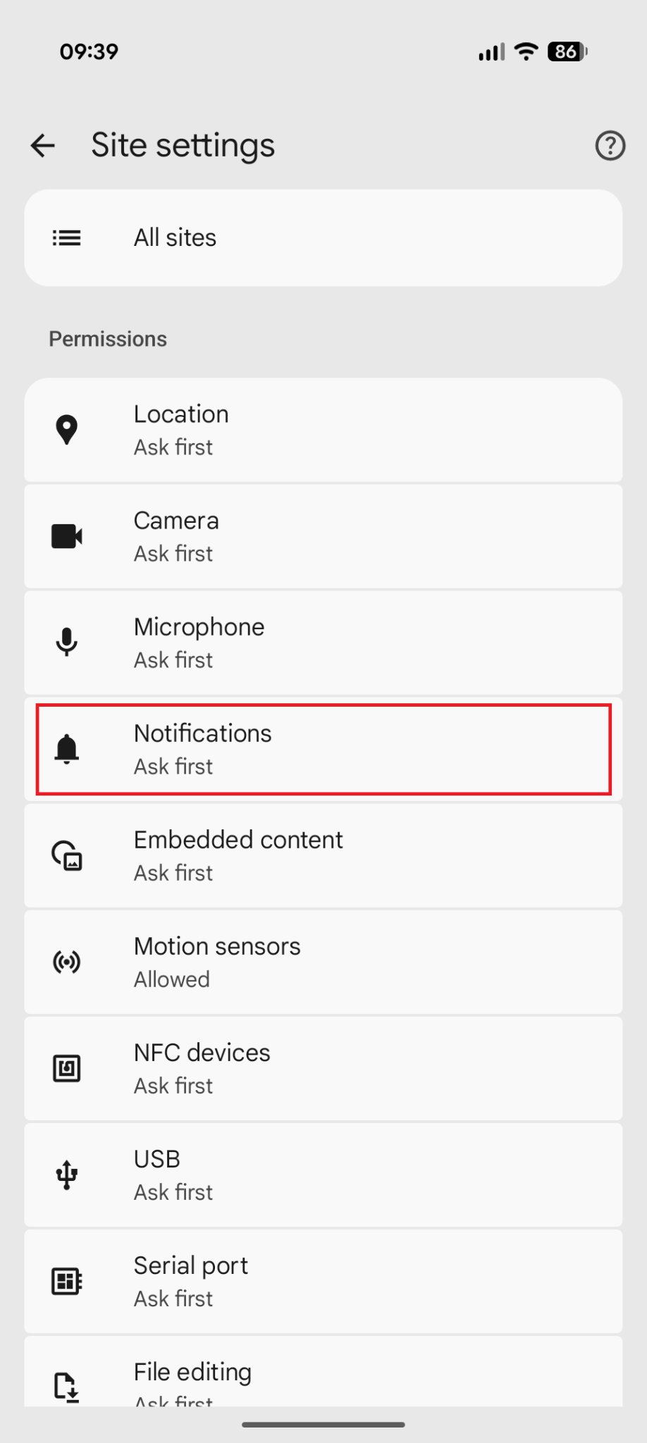 block pup ups chrome notifications