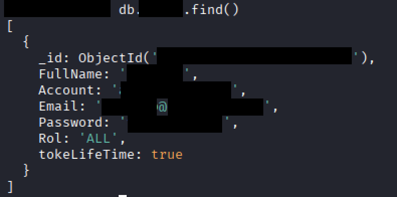 User record example from EDX leak