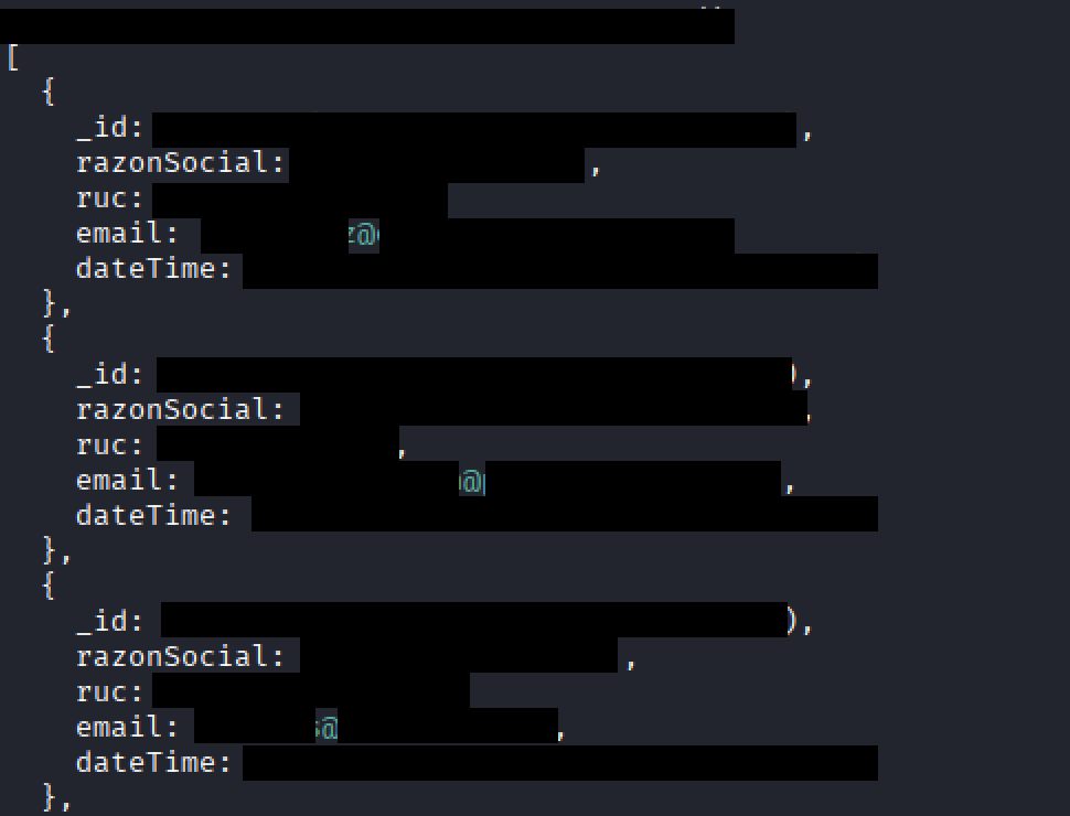 Client company record samples from EDX leak