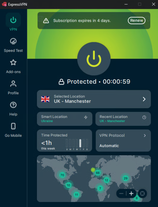 expressvpn windows user interface