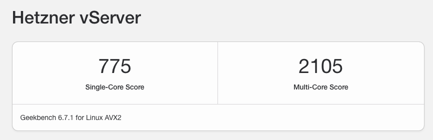 hetzner geekbench