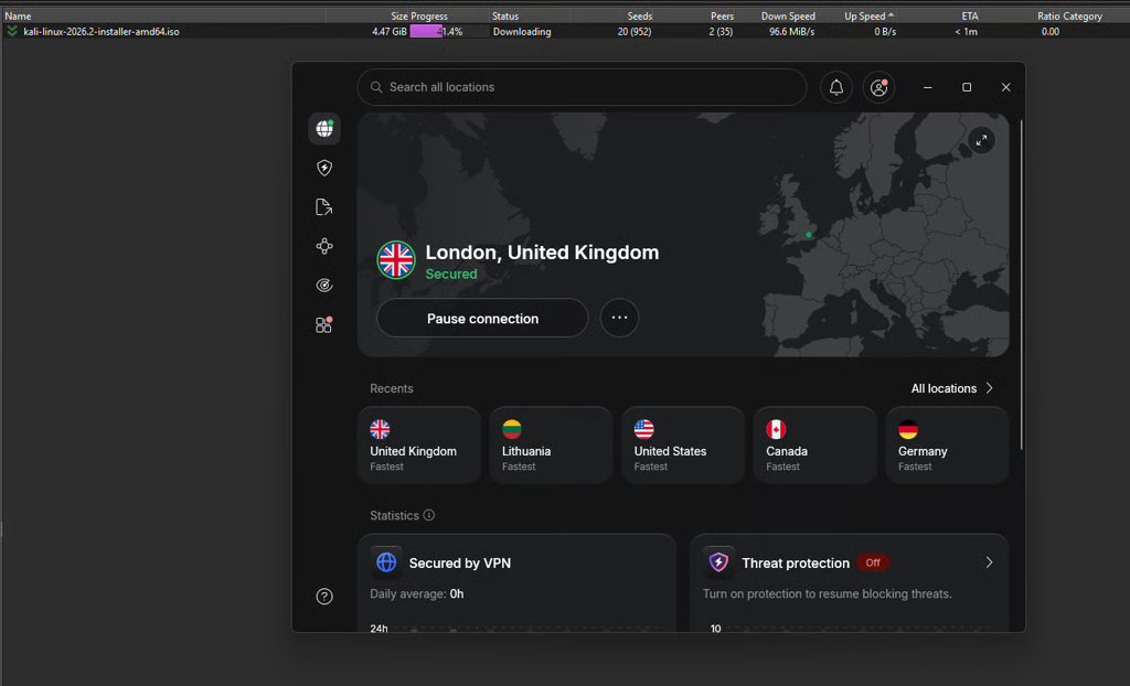 nordvpn torreting testing