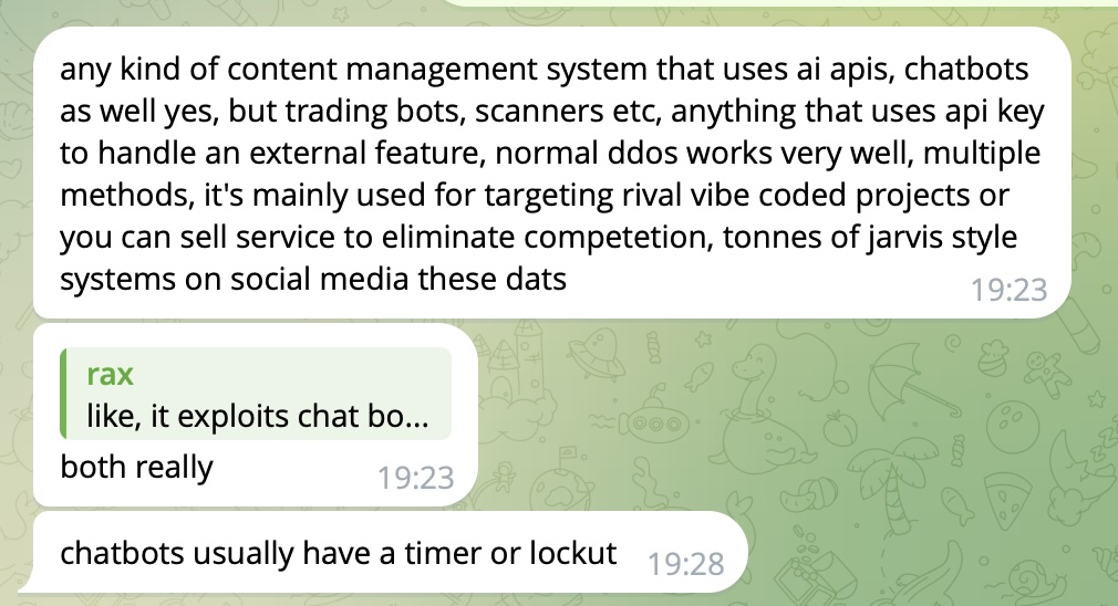 seller advertises botnet