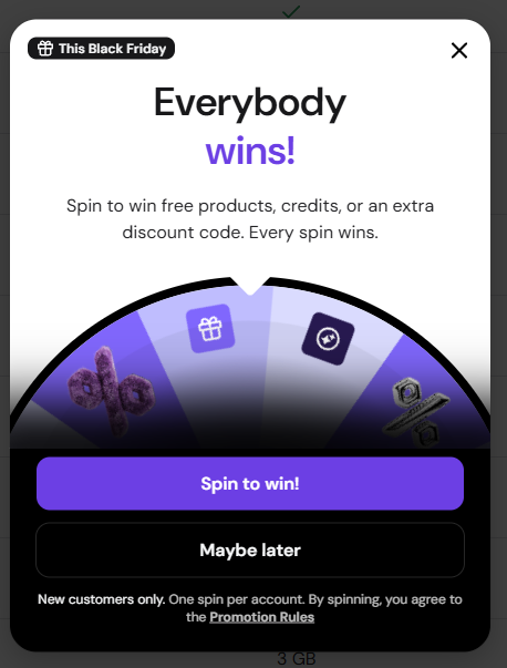 hostinger lucky wheel