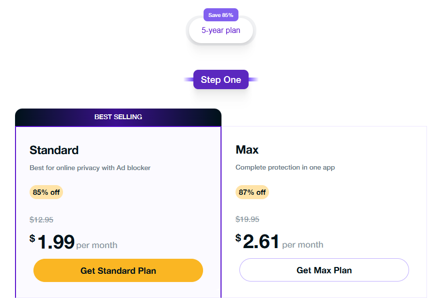 PureVPN 5-year plans