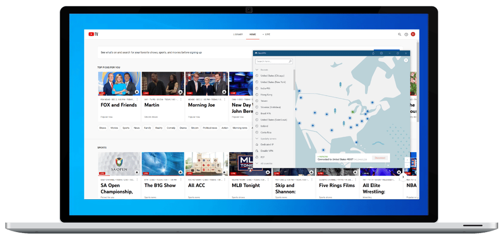 Youtube TV unblocked with VPN