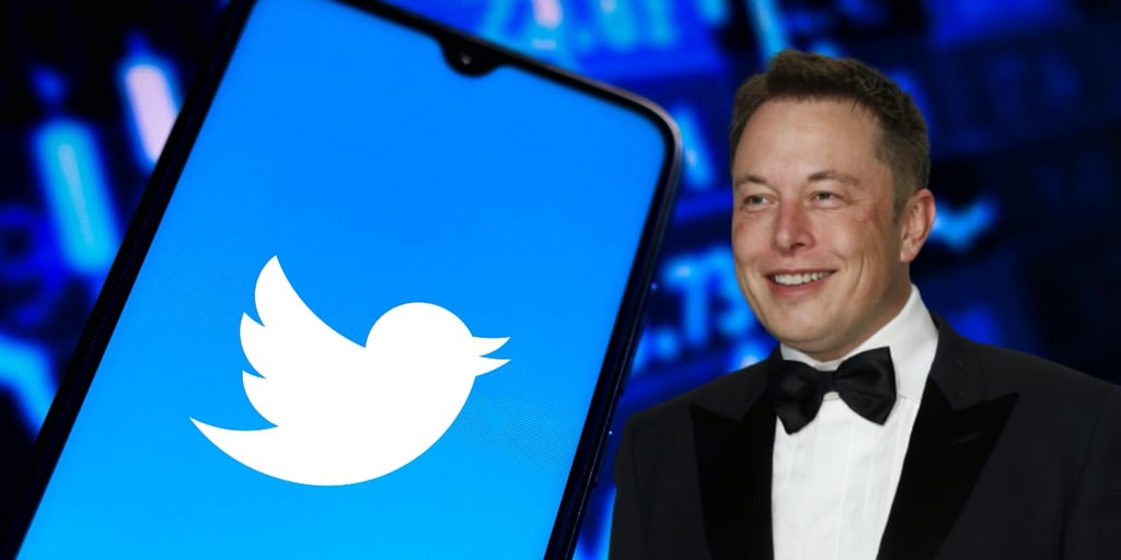 Elon Musk and Twitter logo