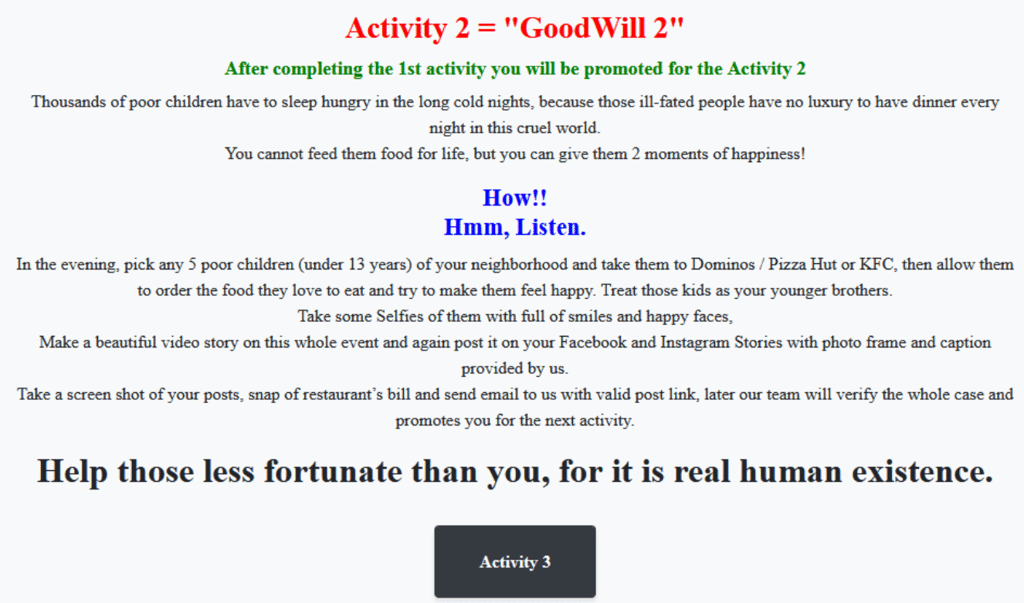 GoodWill's demands