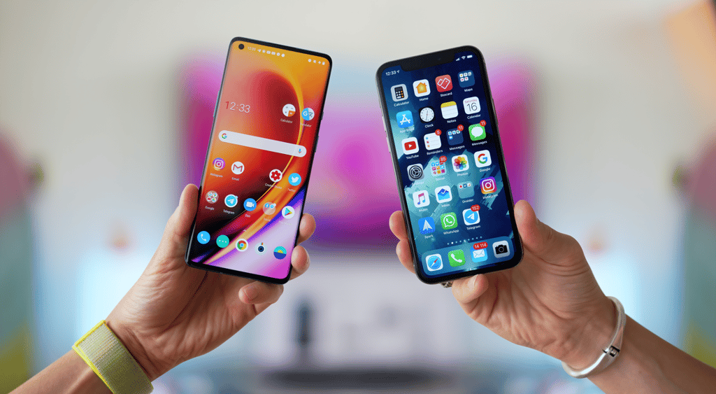 Android and Apple smartphones