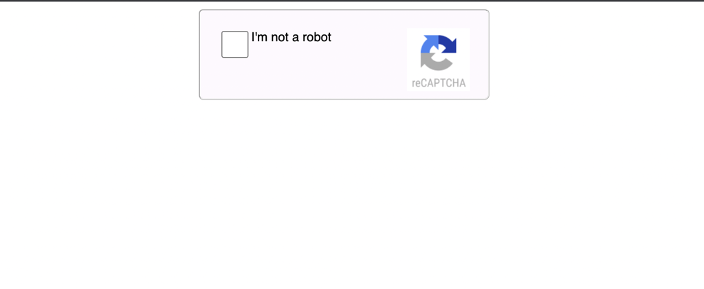 Fake reCAPTCHA form used by phishing scammers