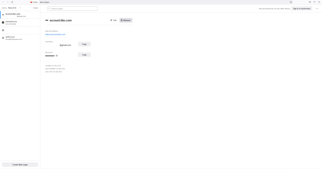 Delete-one-saved-password