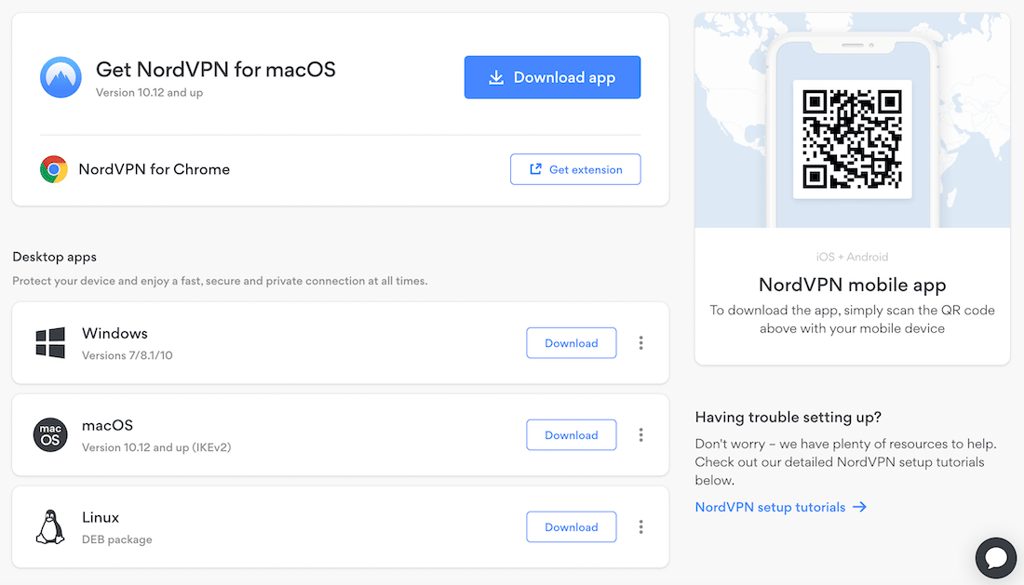 nordvpn downloads page