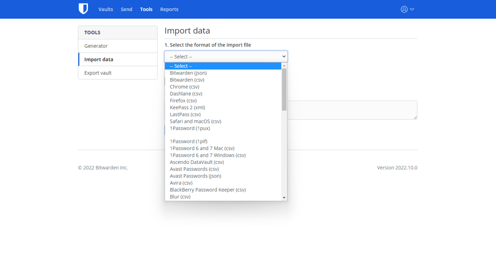 import data window 2