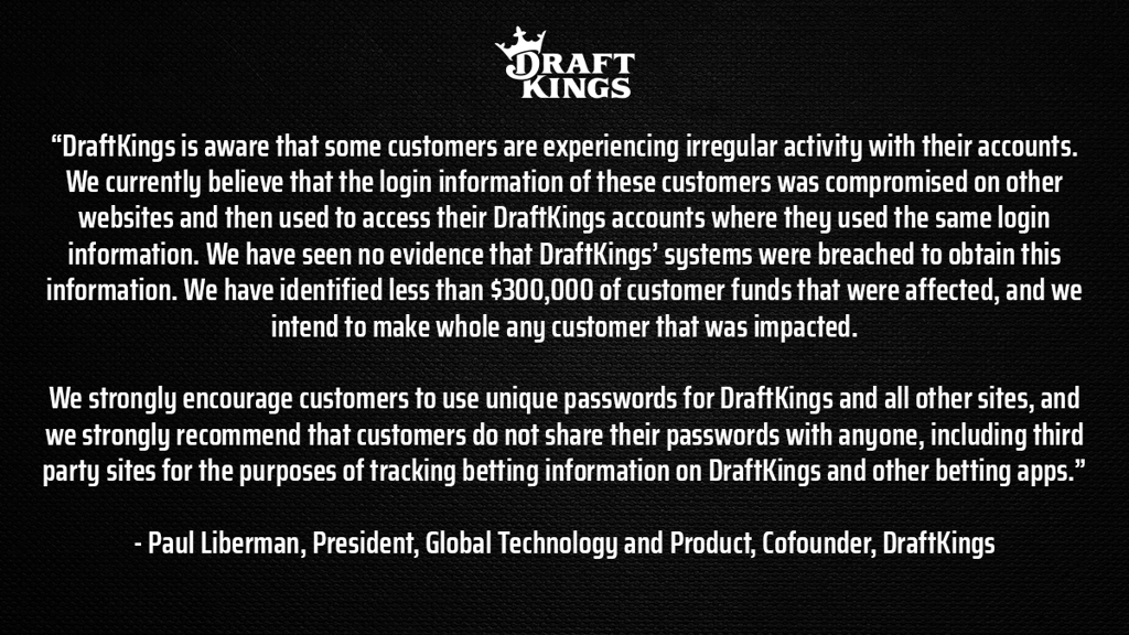 Tweet by DraftKings