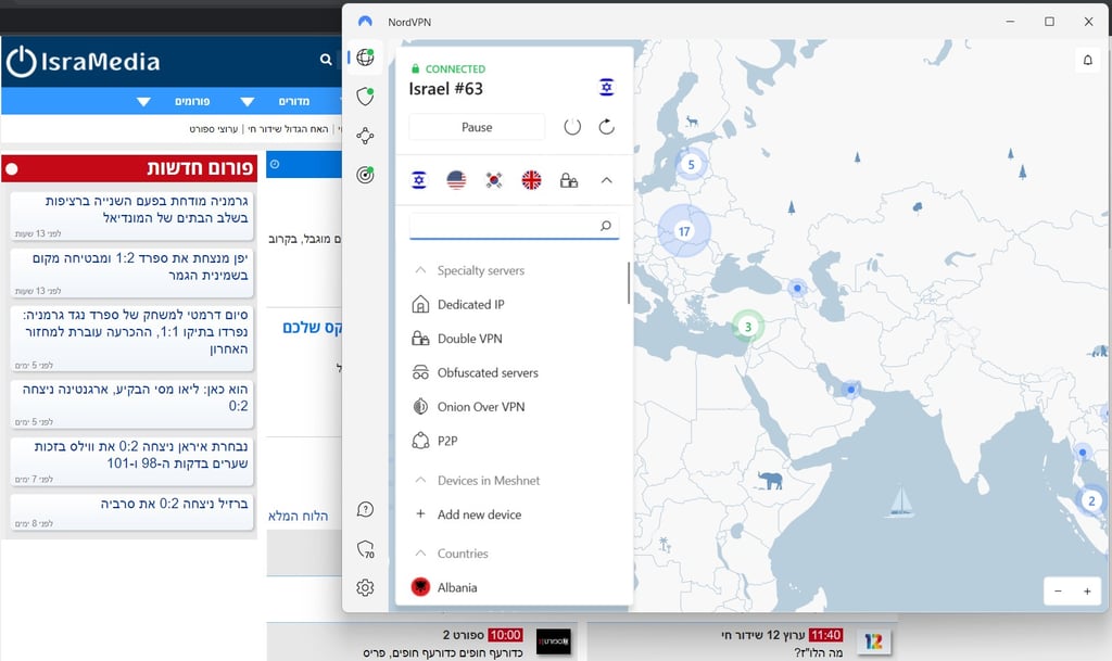 NordVPN and Isramedia