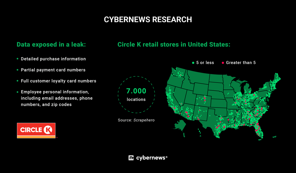 Circle K US map