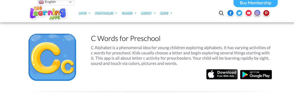 ABC C Alphabet Learning Games