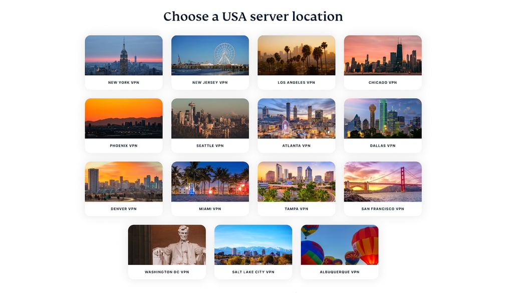 US servers locations