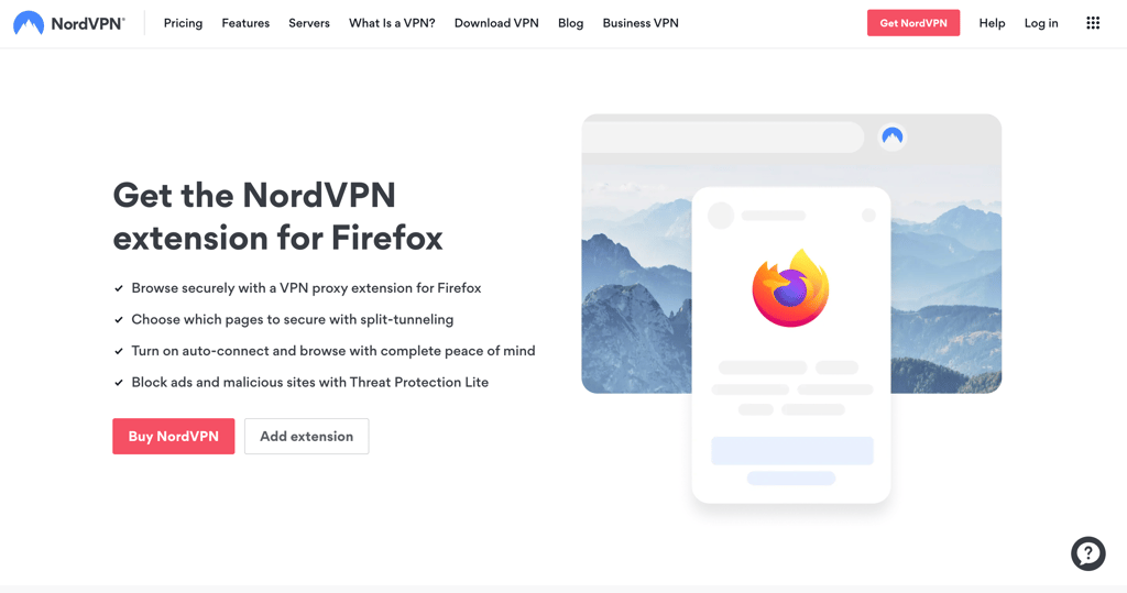 setting up free nordvpn on firefox browser step 1