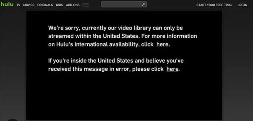 hulu not working in canada