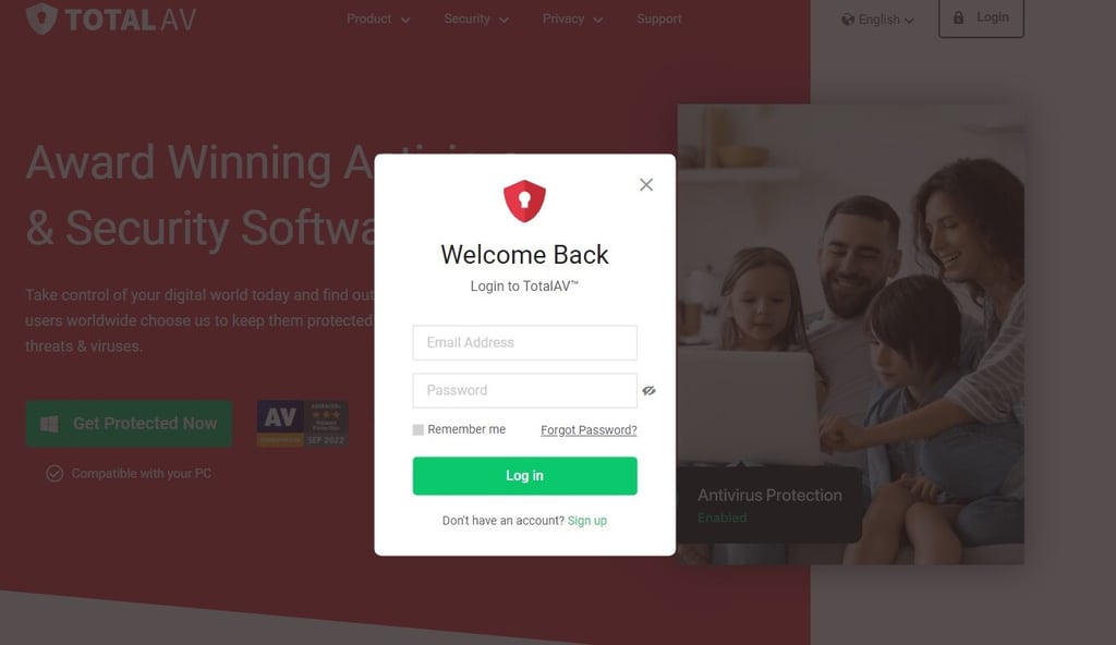 totalav login page