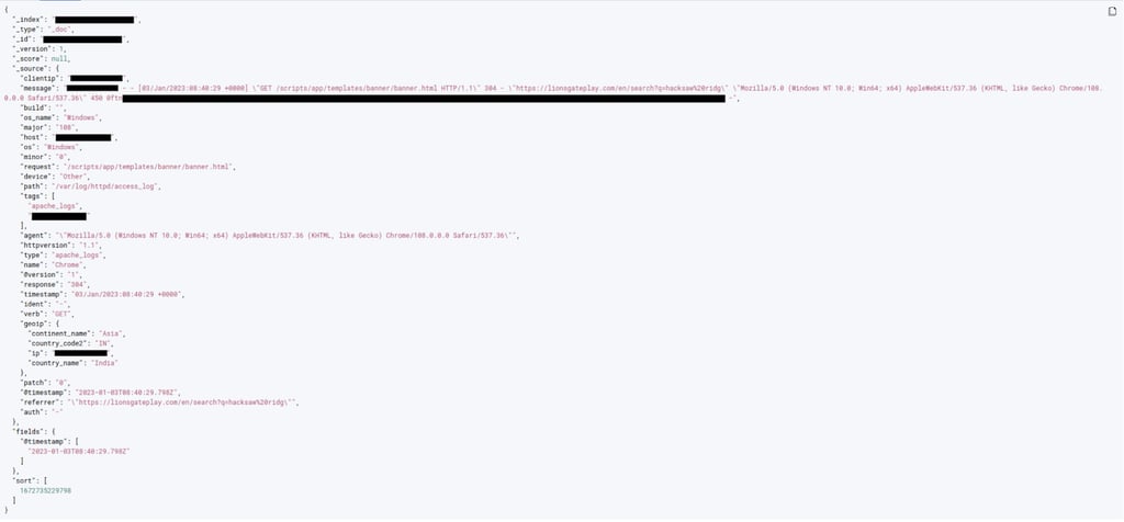 Leaked server logs, screenshot by Cybernews