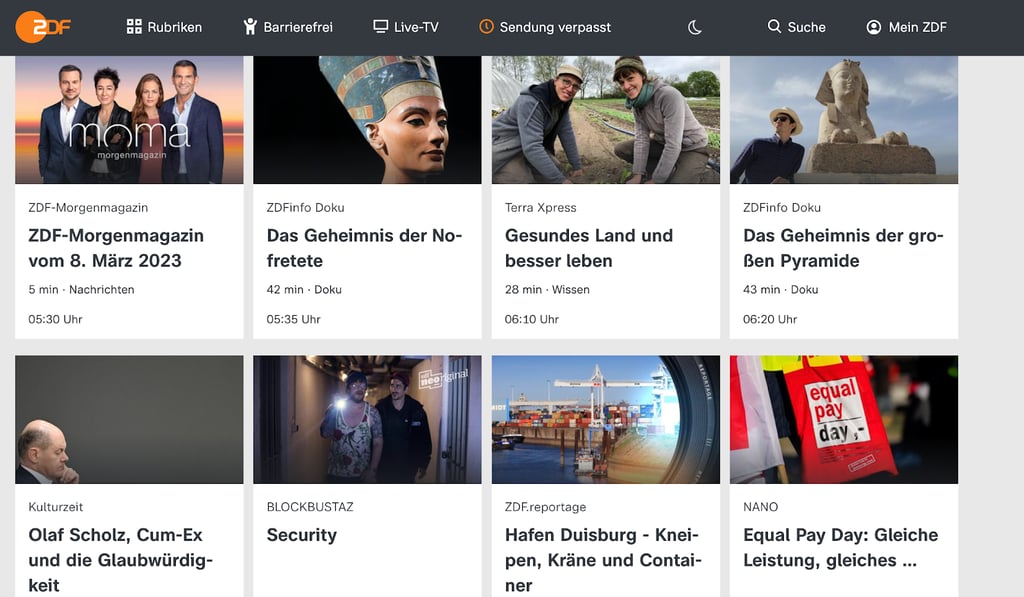 German TV library