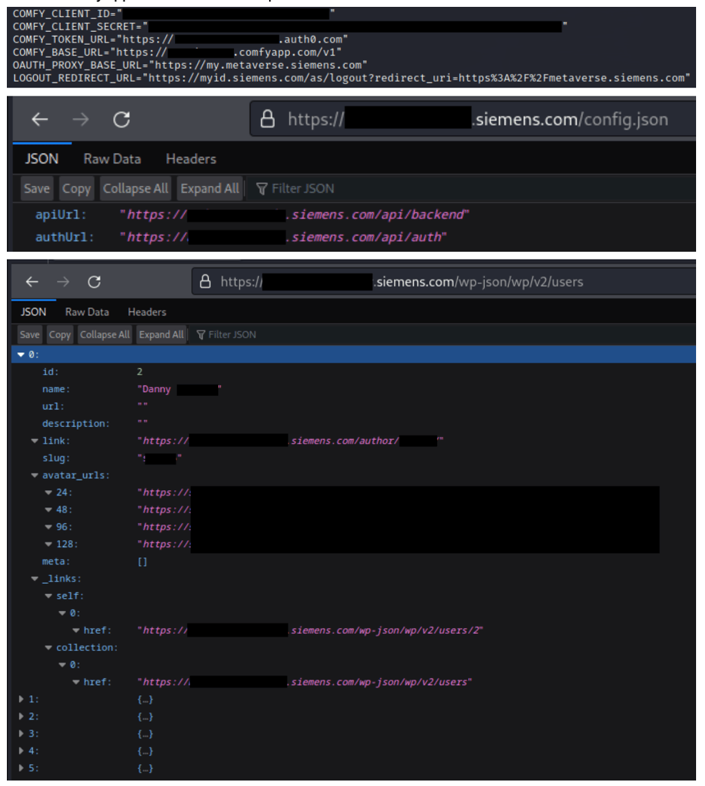 ComfyApp credentials and endpoints
