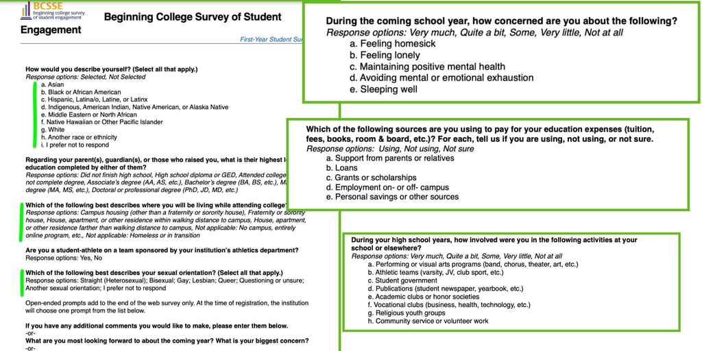 Indiana university survey