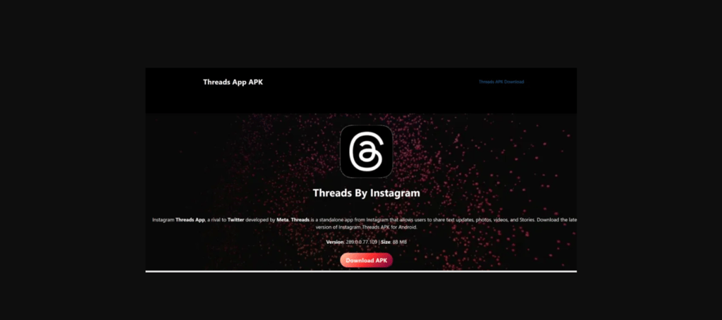 Fake portal offering dodgy Threads download
