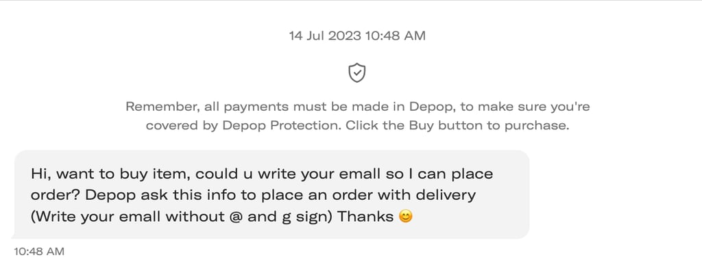 example of fashion scam