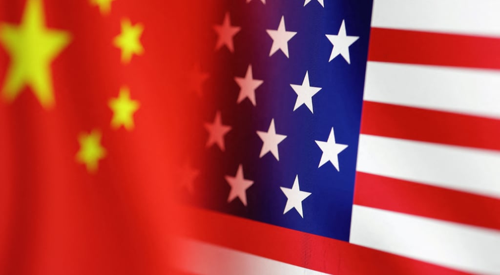 Chinese US flags